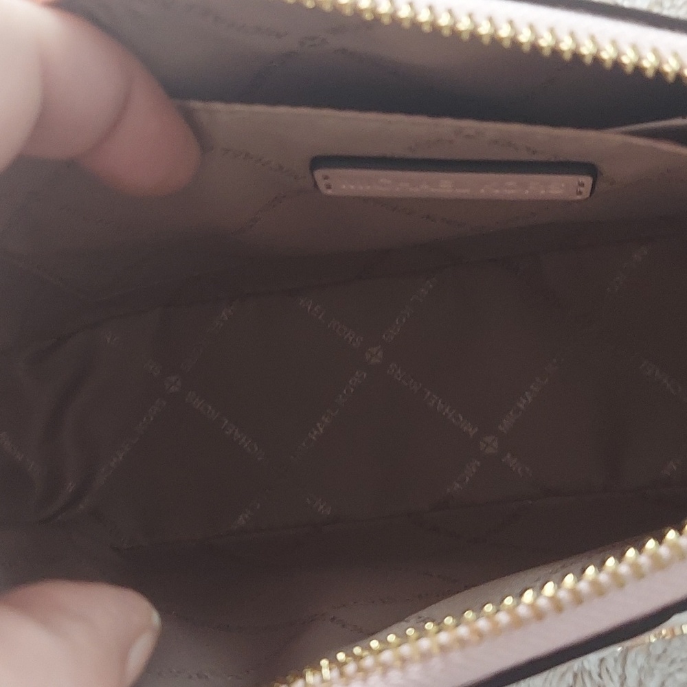 Michael Kors Pink Floral Sequins Jet Set Travel Cross Body - Picture 6 of 8